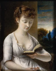 Mrs. John Hazlitt beim Lesen