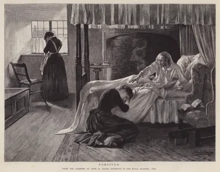 Vergeben, Gemälde von John H. Bacon, ausgestellt in der Royal Academy im Jahr 1891