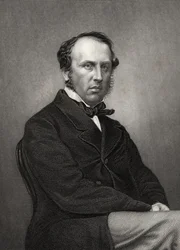 Charles John Canning, 1. Earl Canning, graviert von D.J. Pound nach einem Foto, aus 
