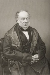 James Brownlow William Gascoigne-Cecil (1791-1868) 2. Marquess of Salisbury, graviert von D.J. Pound nach einem Foto, aus The Drawing-Room of Eminent Personages, Band 2, veröffentlicht in London, 1860