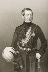 Sir John Fox Burgoyne (1782-1871) graviert von D.J. Pound nach einem Foto, aus 