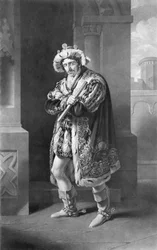 Edmund Kean in Richard der Dritte, Akt IV, Szene IV, von William Shakespeare, graviert von C. Turner