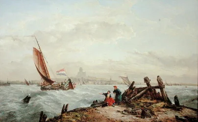 Vor einem niederländischen Hafen