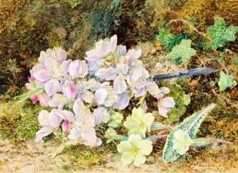 Mandelblüten und Primeln, 1868