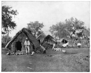 Strohhütten, Salamanca, Mexiko