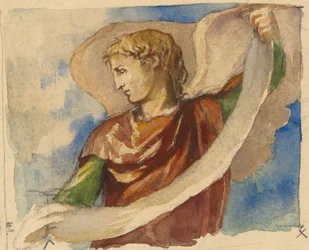 Studie für Engel in der Dekoration des Turms, Trinity Church, Boston