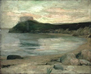 Studie des Abendlichts, Fort Dumpling, Newport Harbor