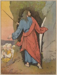 Moses schlägt den Felsen