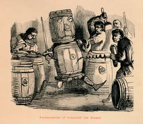 Ermordung des Brauers Artaveldt, ca. 1860, ca. 1860