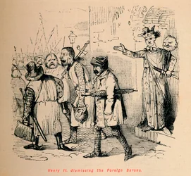 Heinrich II. entlässt die ausländischen Barone, um 1860