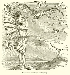 Romulus konsultiert das Augurium