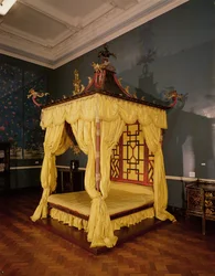 Himmelbett im chinesischen Stil, 1750er