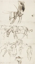 Studien von Pferden, Männern und Kutschen, 1811