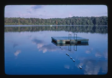 Menges Sandteich, Menges Lakeside Resort, Livingston Manor, New York, USA