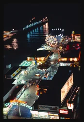 Steeplechase Pier bei Nacht, Atlantic City, New Jersey, USA
