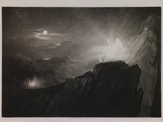 Die Engel, die das Paradies bei Nacht bewachen, Illustration zu „Das verlorene Paradies“ von John Milton, Buch 4, Zeile 866