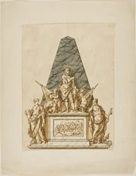 Unausgeführter Entwurf für das Denkmal des ersten Herzogs von Marlborough