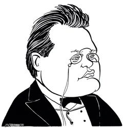 Max Reger - Karikatur des deutschen Komponisten