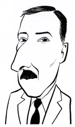 Stefan Zweig - Karikatur