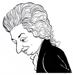 Wolfgang Amadeus Mozart - Karikatur