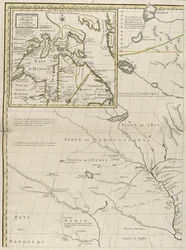 Karte der britischen und französischen Herrschaftsgebiete in Amerika, 1756