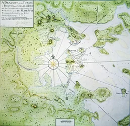 Karte von Boston und Charlestown