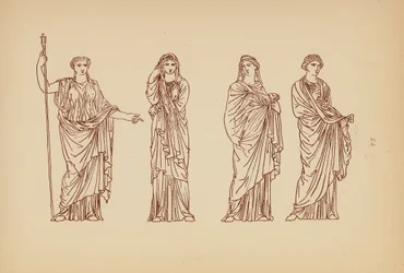 Antikes griechisches Frauenkostüm