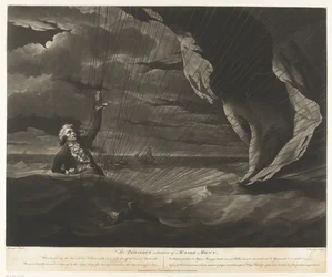 John Money mit seinem Ballon abgestürzt ins Meer