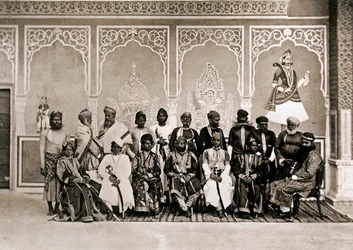 Die Männer des Hofes von Ram Singh III., Maharaja von Jaipur