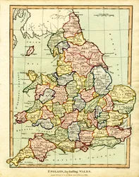 Karte von England und Wales