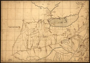 Händlerkarte des Ohio-Gebiets vor 1753