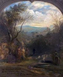 Die Originalskizze für die große Treppe in Newstead Abbey, Nottinghamshire, 1832