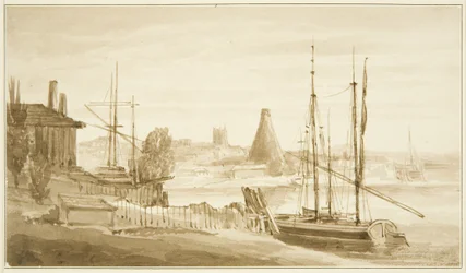 Blick vom Ostende des Mardyke Richtung Limekiln Glashütte