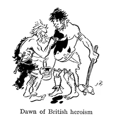 Anfang der britischen Heldentaten, alte Briten bemalen sich mit Waid