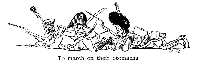 Auf ihren Mägen marschieren, laut Napoleon