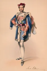 Frederick Child-Villiers im Kostüm für Queen Victorias Bal Costumé, 12. Mai 1842, 1843