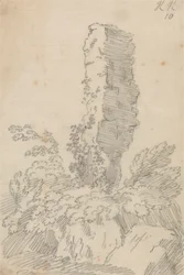 Senkrechter Felsen und Bäume