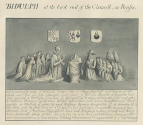 Messingplatte in Biddulph Kirche - William Bowyer von Knipersley