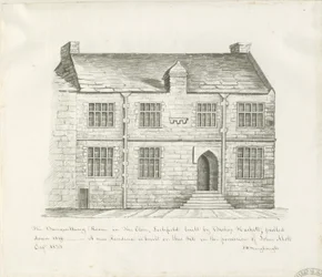 Lichfield - Bankettsaal in The Close: Sepiawaschzeichnung, nd [frühes 19. Jh.]