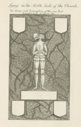 Stein - Messingfigur [Sir James Lee]: Feder- und Tuschzeichnung, nd [19. Jh.]