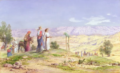 Die Heilige Familie nähert sich Jerusalem von Nazareth, 1878