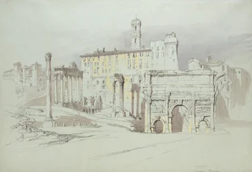 Ein Fenster des Palazzo Tolomei, Siena, 25. - 27. Juni 1870