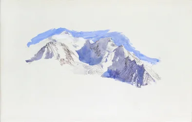 Mont Blanc von Saint-Martin-sur-Arve, Oktober 1874