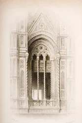 Maßwerk vom Campanile von Giotto, Florenz, aus 