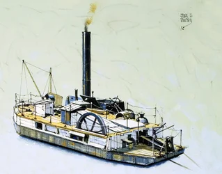 Die Bertha, ein Bagger von 1844