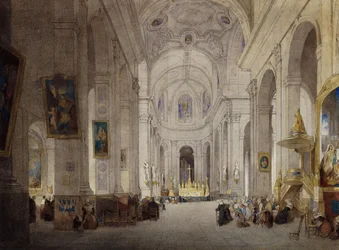 Das Innere der Kirche St. Sulpice, Paris