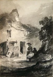 Ein altes Cottage in Dolgelly