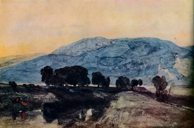Felsige Landschaft, Sonnenuntergang, 19. Jahrhundert