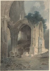 Das östliche Ende der Rievaulx Abbey, Yorkshire