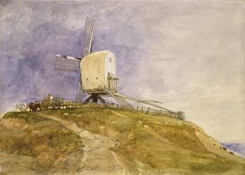 Windmühle auf einem Hügel, 19. Jahrhundert